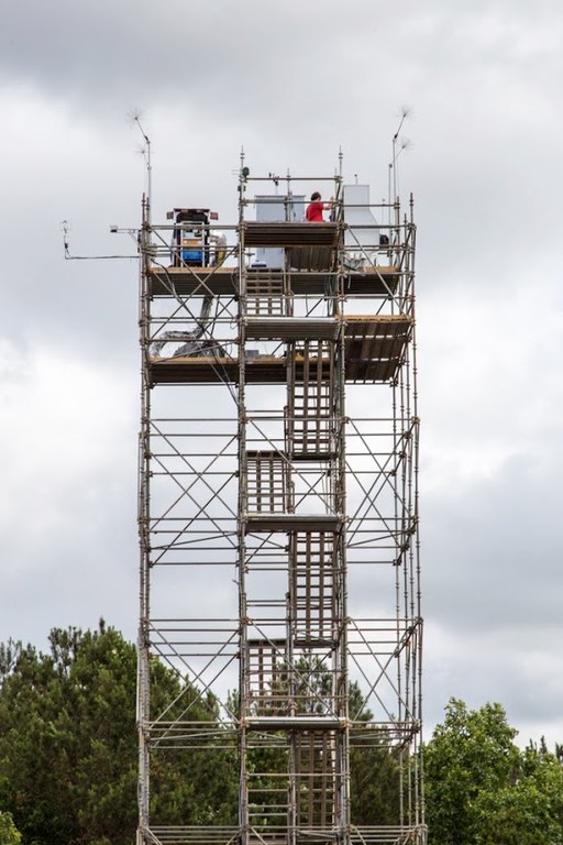 Tower holding the equipment