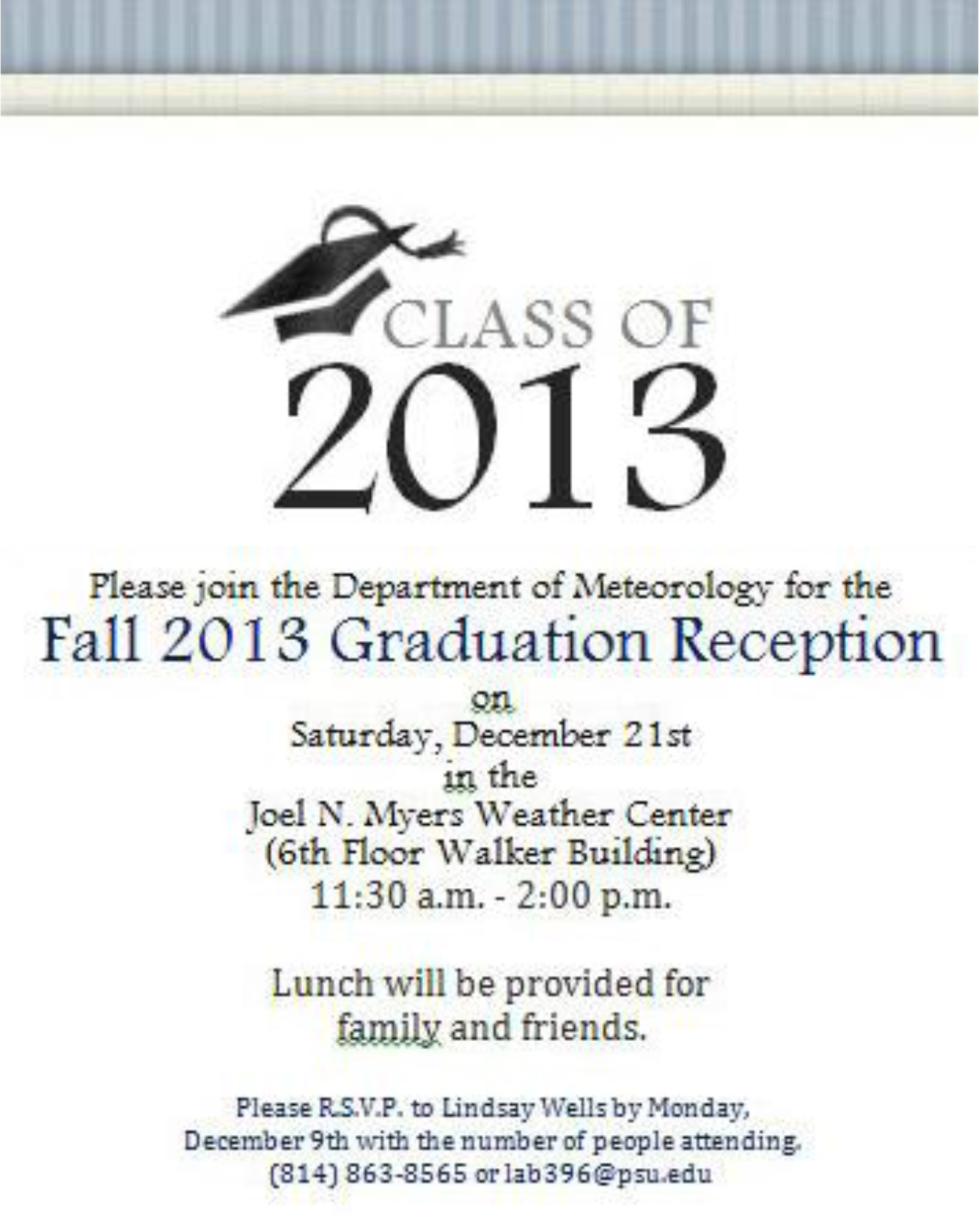 2013 December Graduation Reception