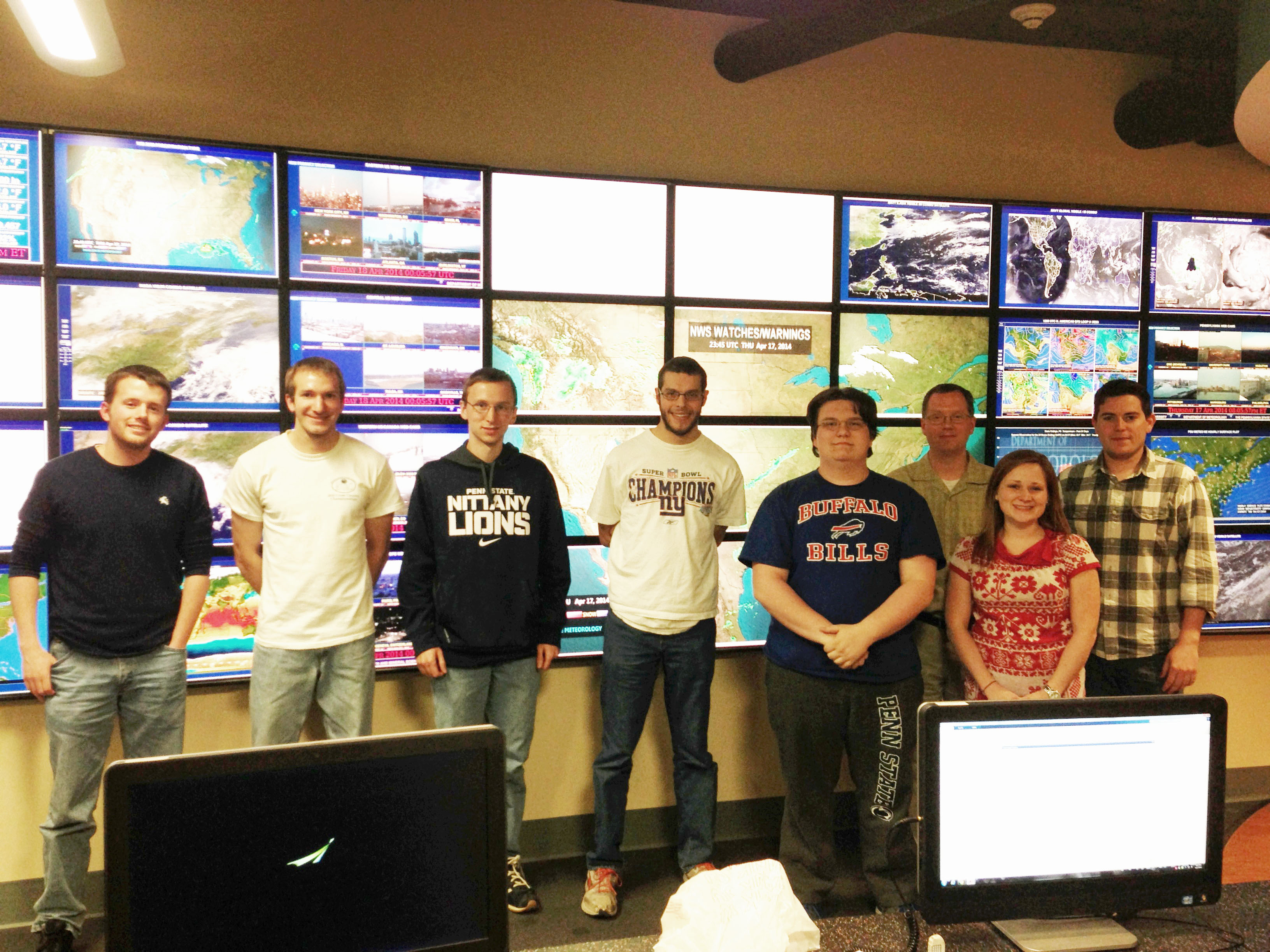 Members of Penn State's 2013-14 Weather Challenge championship team.
