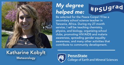 Alumnus Katharine Kobylt explains how her Penn State Meteorology degree helped her land a job as a secondary education science teaching in the Peace Corps.